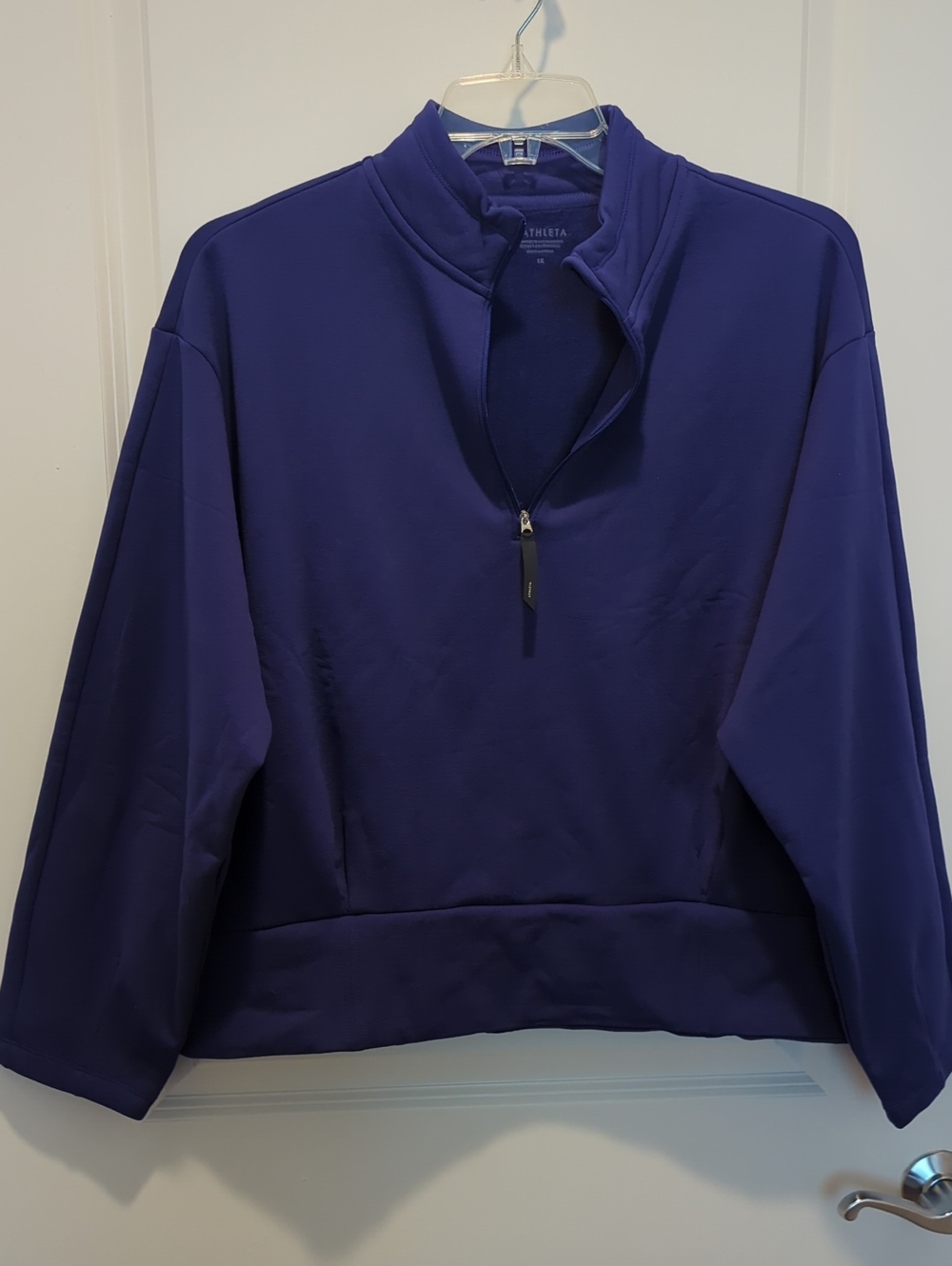 NWT Athleta Deep Purple Altitude Polartec Half-Zip Pullover Sise 1x